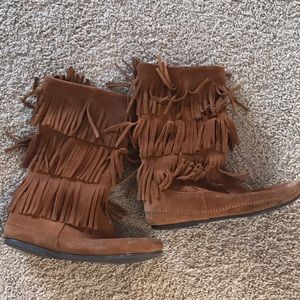 Light brown moccasins